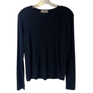 Natural Origins USA Black 100% Cotton Long Sleeve Top Size M
